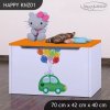 Box na hračky Happy KNZ01 - zelené auto s balónky (Barva bílá)