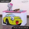 Box na hračky Happy KNZ01 - žluté auto (Barva bílá)