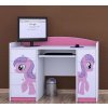 Psací stůl Happy B01 - růžový pony (Barva bílá)
