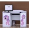 Psací stůl Happy B01 - růžový pony (Barva bílá)