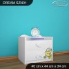 Noční stolek Dream SZN01 - žabka a čáp (Barva bílá)