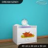 Noční stolek Dream SZN01 - kočička (Barva bílá)