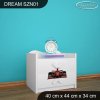 Noční stolek Dream SZN01 - formule (Barva bílá)
