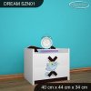 Noční stolek Dream SZN01 - kočičky (Barva bílá)