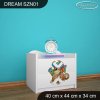 Noční stolek Dream SZN01 - pirátsky ostrov (Barva bílá)