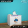 Noční stolek Dream SZN01 - dopravní prostředky (Barva bílá)