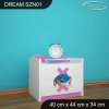 Noční stolek Dream SZN01 - dopravní prostředky (Barva bílá)