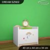 Noční stolek Dream SZN02 - kytičky (Barva bílá)