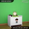 Noční stolek Dream SZN02 - kovboj (Barva bílá)
