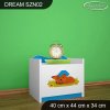 Noční stolek Dream SZN02 - kočička (Barva bílá)