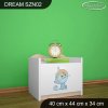 Noční stolek Dream SZN02 - kočičky (Barva bílá)