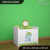 Noční stolek Dream SZN02 - kočičky (Barva bílá)