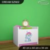 Noční stolek Dream SZN02 - kočičky (Barva bílá)