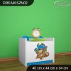Noční stolek Dream SZN02 - pirátský ostrov (Barva bílá)