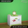Noční stolek Dream SZN02 - dinosauři (Barva bílá)