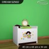 Noční stolek Dream SZN02 - květiny (Barva bílá)