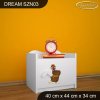 Noční stolek Dream SZN03 - pirát (Barva bílá, Otevírání dvířek pravé)