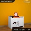 Noční stolek Dream SZN03 - zvířecí kapela (Barva bílá, Otevírání dvířek pravé)