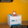 Noční stolek Dream SZN03 - hudební noty (Barva bílá, Otevírání dvířek pravé)