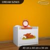 Noční stolek Dream SZN03 - kočička (Barva bílá, Otevírání dvířek pravé)