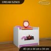 Noční stolek Dream SZN03 - formule (Barva bílá, Otevírání dvířek pravé)