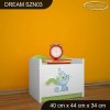 Noční stolek Dream SZN03 - kočičky (Barva bílá, Otevírání dvířek pravé)