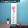 Skříň Dream SZ01 - pejsci (Barva bílá, Otevírání dvířek pravé, Vnitřek skříně šatní tyč)