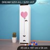 Skříň Dream SZ01 - pejsci (Barva bílá, Otevírání dvířek pravé, Vnitřek skříně šatní tyč)