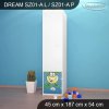Skříň Dream SZ01 - žabka a čáp (Barva bílá, Otevírání dvířek pravé, Vnitřek skříně šatní tyč)