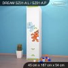 Skříň Dream SZ01 - kočičky (Barva bílá, Otevírání dvířek pravé, Vnitřek skříně šatní tyč)