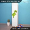 Skříň Dream SZ01 - dinosauři (Barva bílá, Otevírání dvířek pravé, Vnitřek skříně šatní tyč)