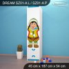 Skříň Dream SZ01 - antarktida (Barva bílá, Otevírání dvířek pravé, Vnitřek skříně šatní tyč)