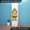 Skříň Dream SZ01 - antarktida (Barva bílá, Otevírání dvířek pravé, Vnitřek skříně šatní tyč)