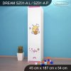 Skříň Dream SZ01 - včelka (Barva bílá, Otevírání dvířek pravé, Vnitřek skříně šatní tyč)
