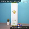 Skříň Dream SZ01 - včelka (Barva bílá, Otevírání dvířek pravé, Vnitřek skříně šatní tyč)