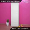 Skříň Dream SZ04 - bez motivu (Barva bílá, Zábrana vpravo, Vnitřek skříně šatní tyč)