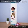 Skříň Dream SZ02 - kovboj (Barva bílá, Otevírání dvířek pravé, Vnitřek skříně šatní tyč)