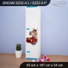 Skříň Dream SZ02 - závodníci (Barva bílá, Otevírání dvířek pravé, Vnitřek skříně šatní tyč)