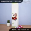 Skříň Dream SZ02 - závodníci (Barva bílá, Otevírání dvířek pravé, Vnitřek skříně šatní tyč)