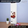 Skříň Dream SZ02 - závodníci (Barva bílá, Otevírání dvířek pravé, Vnitřek skříně šatní tyč)