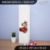 Skříň Dream SZ02 - závodníci (Barva bílá, Otevírání dvířek pravé, Vnitřek skříně šatní tyč)