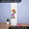 Skříň Dream SZ02 - pirátský ostrov (Barva bílá, Otevírání dvířek pravé, Vnitřek skříně šatní tyč)