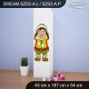 Skříň Dream SZ02 - antarktida (Barva bílá, Otevírání dvířek pravé, Vnitřek skříně šatní tyč)