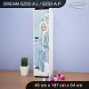 Skříň Dream SZ02 - ledová královna (Barva bílá, Otevírání dvířek pravé, Vnitřek skříně šatní tyč)