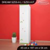 Skříň Dream SZ03 - víla s koníkem (Barva bílá, Otevírání dvířek pravé, Vnitřek skříně šatní tyč)