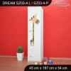 Skříň Dream SZ03 - safari (Barva bílá, Otevírání dvířek pravé, Vnitřek skříně šatní tyč)