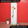 Skříň Dream SZ03 - safari (Barva bílá, Otevírání dvířek pravé, Vnitřek skříně šatní tyč)