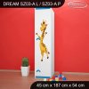 Skříň Dream SZ03 - veselé safari (Barva bílá, Otevírání dvířek pravé, Vnitřek skříně šatní tyč)