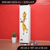 Skříň Dream SZ03 - veselé safari (Barva bílá, Otevírání dvířek pravé, Vnitřek skříně šatní tyč)