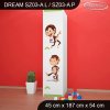 Skříň Dream SZ03 - veselé safari II. (Barva bílá, Otevírání dvířek pravé, Vnitřek skříně šatní tyč)